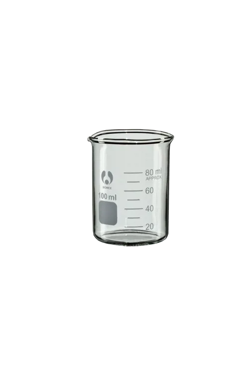 Steklena čaša, nizka oblika, 100 mL (007320)