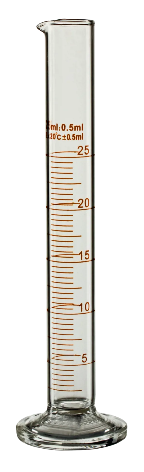 Merilni valj, steklen, 25 mL (011230)