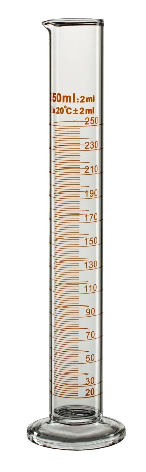 Merilni valj, steklen, 250 mL (011260)